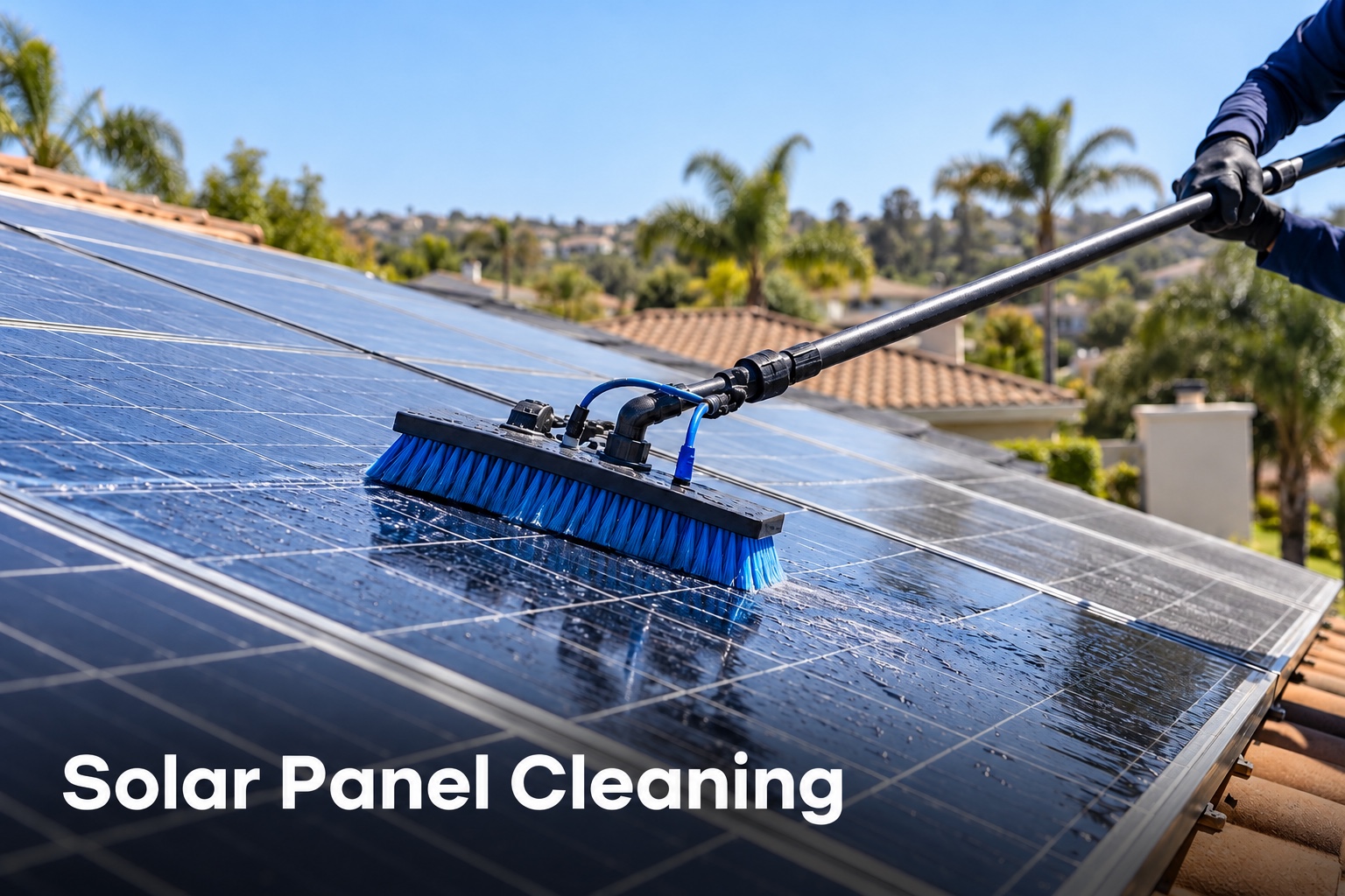 Solar panel cleaning